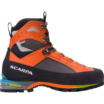 Pre-owned Scarpa Charmoz Mountaineering Boot - Men's Shark/orange, 47.0