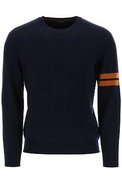 Pre-owned Zegna Sweater  Men Size 48 E8m91110 B09n Blue