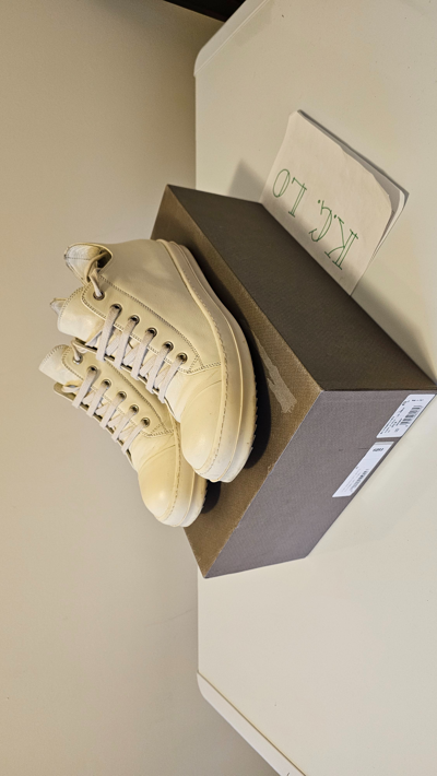 Pre-owned Rick Owens Ramone Low Milk Shoes