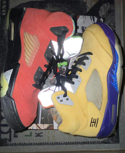 Pre-owned Jordan Nike Jordan 5 Retro What The Shoes In Multicolor