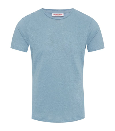 Orlebar Brown Linen T-shirt In Blue