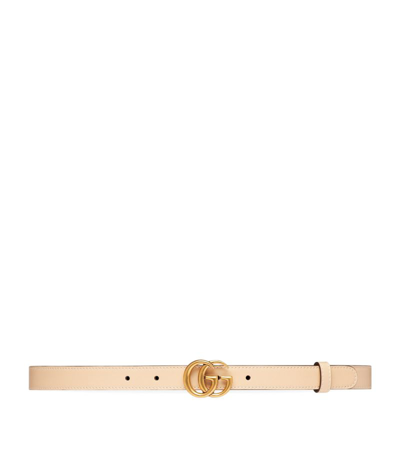 Gucci Leather Gg Marmont Belt In Pink