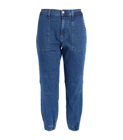 7 For All Mankind Darted Boyfriend Jogger Jeans In Blue