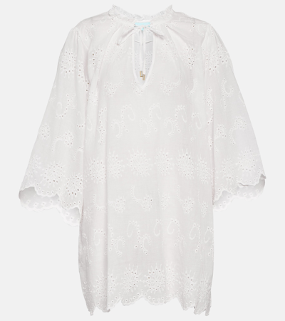 Melissa Odabash Lucy Broderie-anglaise Cotton Dress In White