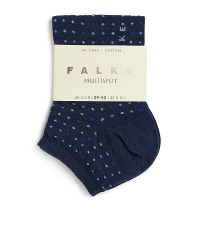 Falke Stretch-cotton Multispot Socks In Blue