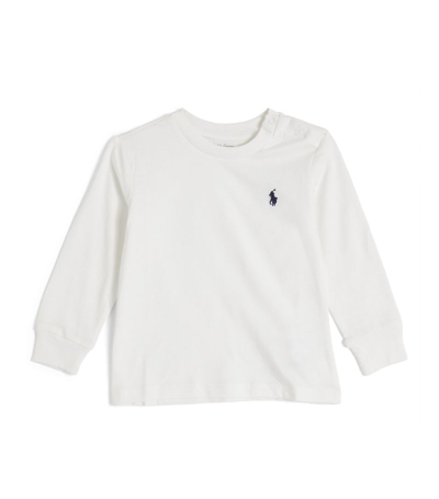 Ralph Lauren Polo Pony Long-sleeve T-shirt (3-24 Months) In White