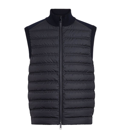 Zegna High Performance Wool Vest In Blue