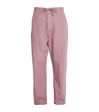 Rag & Bone Peached-cotton Trousers In Pink