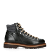 BRUNELLO CUCINELLI LEATHER WOOL-TRIM MOUNTAIN BOOTS