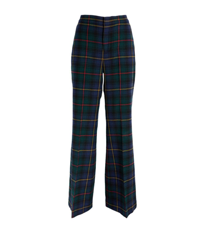 Polo Ralph Lauren Tartan Wool-twill Wide-leg Trousers In Multi