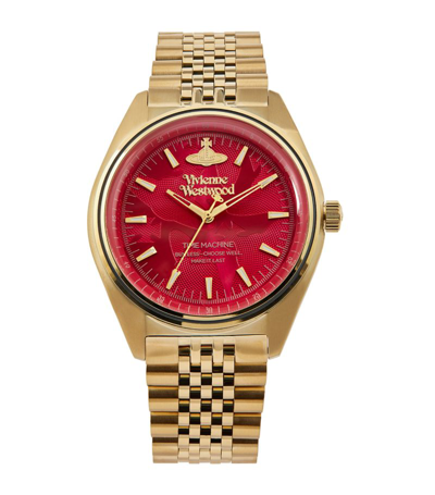 Vivienne Westwood Stainless Steel Lady Sydenham Quartz Watch (39mm) In Gold
