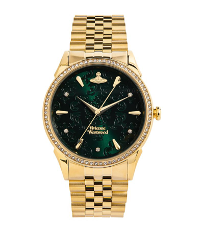 Vivienne Westwood Stainless Steel The Wallace Quartz Watch (37mm) In Gold