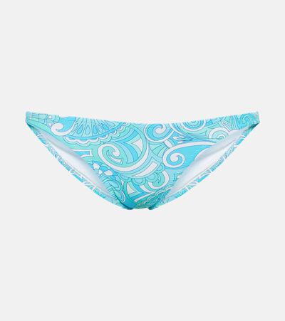 Melissa Odabash Alba Low-rise Bikini Bottoms In Blue