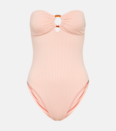 Melissa Odabash Barbuda Strapless Swimsuit In Pink