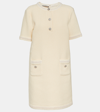 Gucci Short-sleeves Wool Tweed Dress In White