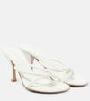 Bottega Veneta Blink Leather Knot Slide Sandals In White