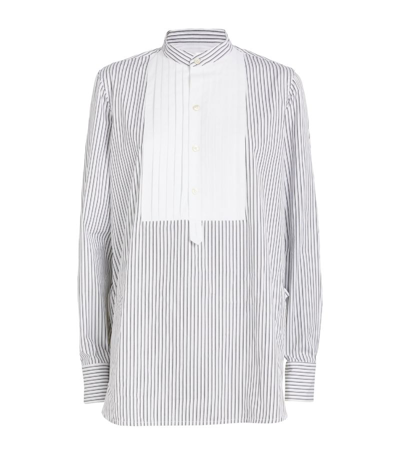 VICTORIA BECKHAM COTTON-SILK TUXEDO BIB SHIRT