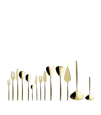Villeroy & Boch Gold-plated Metrochic 113-piece Cutlery Set In White