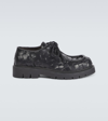 Bottega Veneta Haddock Intrecciato Leather Derby Shoes In Black