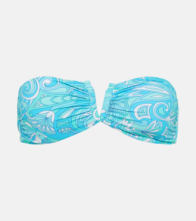 Melissa Odabash Alba Bandeau Bikini Top In Blue