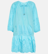 Melissa Odabash Ashley Coverup Eyelet Kaftan In Turquoise