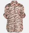 Zimmermann Matchmaker Safari Linen And Silk Shirt In Pink