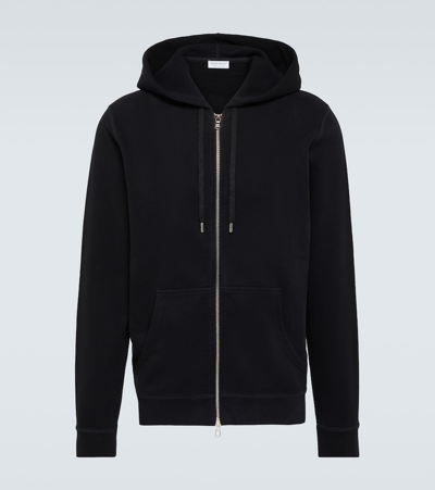 Sunspel Black Zip-up Hoodie