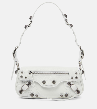 Balenciaga Le Cagole Xs Leather Shoulder Bag In White