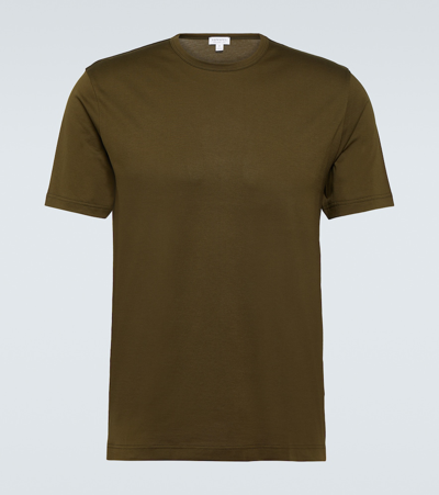 Sunspel Cotton Jersey T-shirt In Green