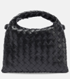 Bottega Veneta Large Leather Hop Shoulder Bag In Black