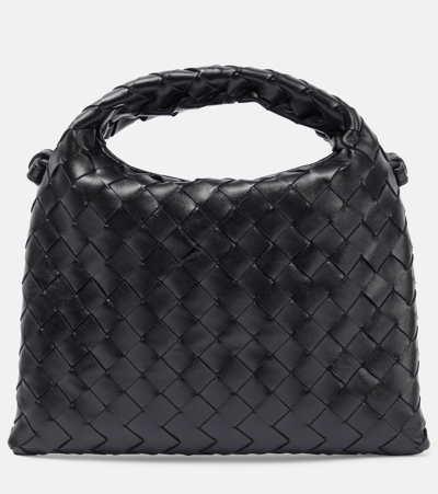 Bottega Veneta Hop Mini Leather Tote Bag In Black