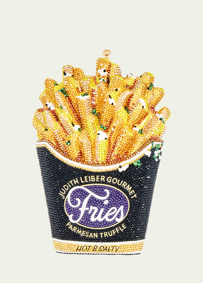 Judith Leiber Truffle French Fries Clutch Bag In Jet