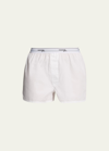 Hommegirls Logo-tape Detail Boxer Shorts In White