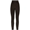 Dolce & Gabbana Coated Look Stretch Satin Leggings In Brown