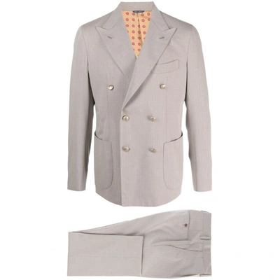 Gabo Napoli Double-breasted Suit Set In Neutrals