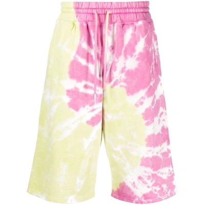 Gcds Tie-dye Print Bermuda Shorts In Pink