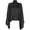 Gia Studios Mock-neck Wool Jumper In Grey
