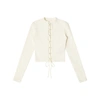 Heron Preston Lace-up Crop Top In White