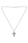 AMERICAN EXCHANGE STAINLESS STEEL DIAMOND CROSS NECKLACE