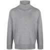 Laneus Roll-neck Ribbed-edge Jumper In Grey