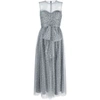 Red Valentino Redvalentino Glitter Sleeveless Midi Dress In Grey/silver