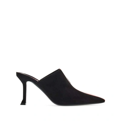 Ferragamo Mule With Graphic Insert In Black