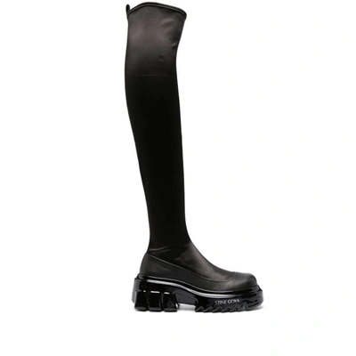 Stine Goya 65mm Panelled Over-the-knee Boots In Black