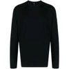Veilance Wool Blend Crew Neck Sweater With Long Sleeves In Black