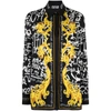 Versace Jeans Couture Logo Couture Print Blouse In Black/white