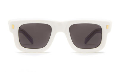 Cutler And Gross Square Frame Sunglasses In White