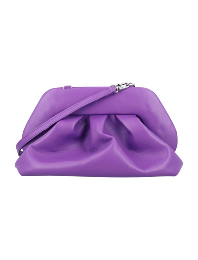 Themoirè Tasche Bios Ruched Clutch Bag In Purple