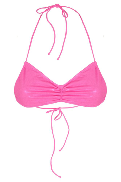 Mc2 Saint Barth Levante Strapped Bikini Top In Pink