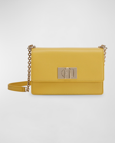 Furla 1927 Mini Leather Crossbody Bag In Honey