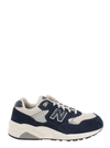 NEW BALANCE BEIGE LOW TOP SNEAKERS WITH LOGO IN SUEDE MAN